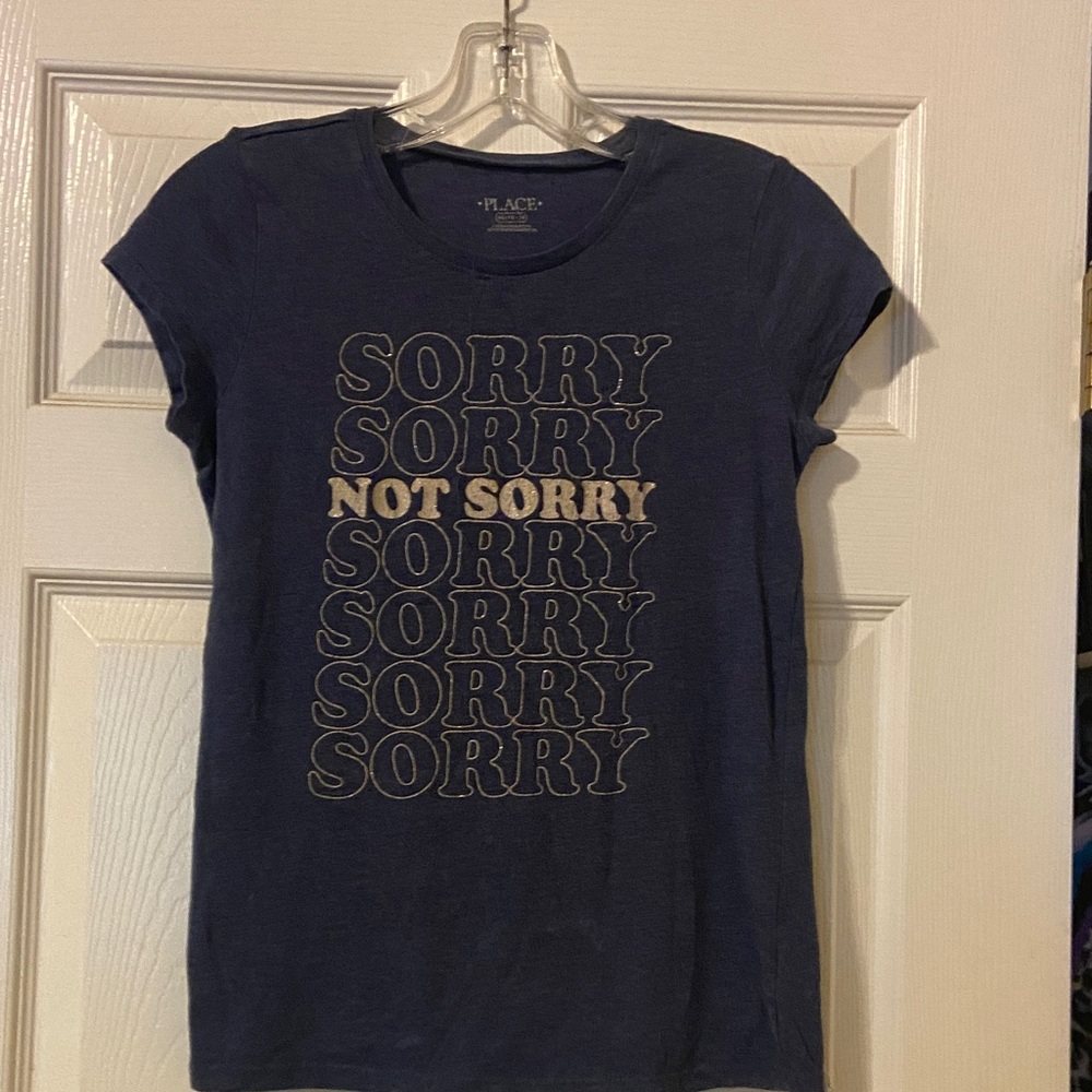 Place Kids Navy Sorry Not Sorry Tee